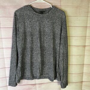 Brooks Brothers Long Sleeve Soft Black‎ White Pullover Shirt Size XL